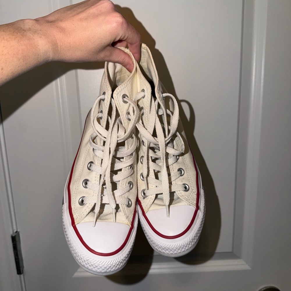 Converse Cream High-Top Sneakers